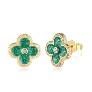 Emerald clé studs